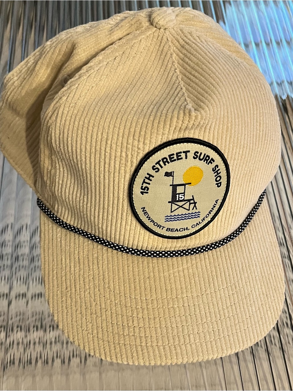 Beige Corduroy SnapBack Cap